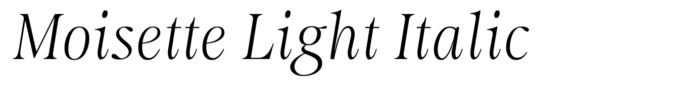 Moisette Light Italic